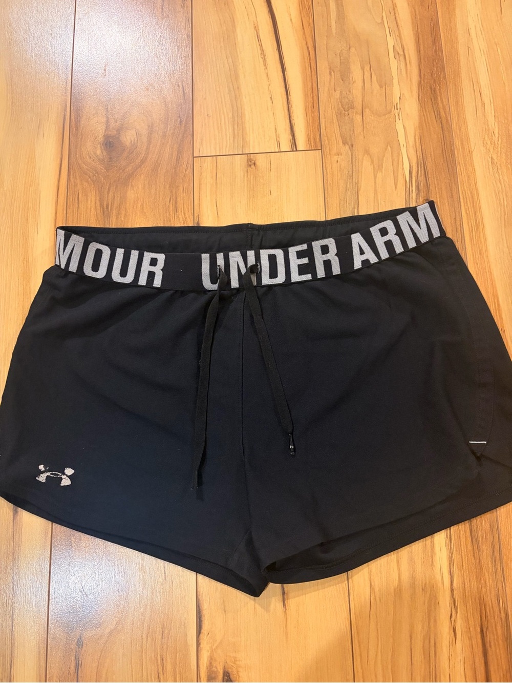 Under Armour Black Women’s Athletic Shorts with Branded Waistband